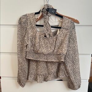 Leopard Print Women's Set with Skirt and Wrist Band Size S